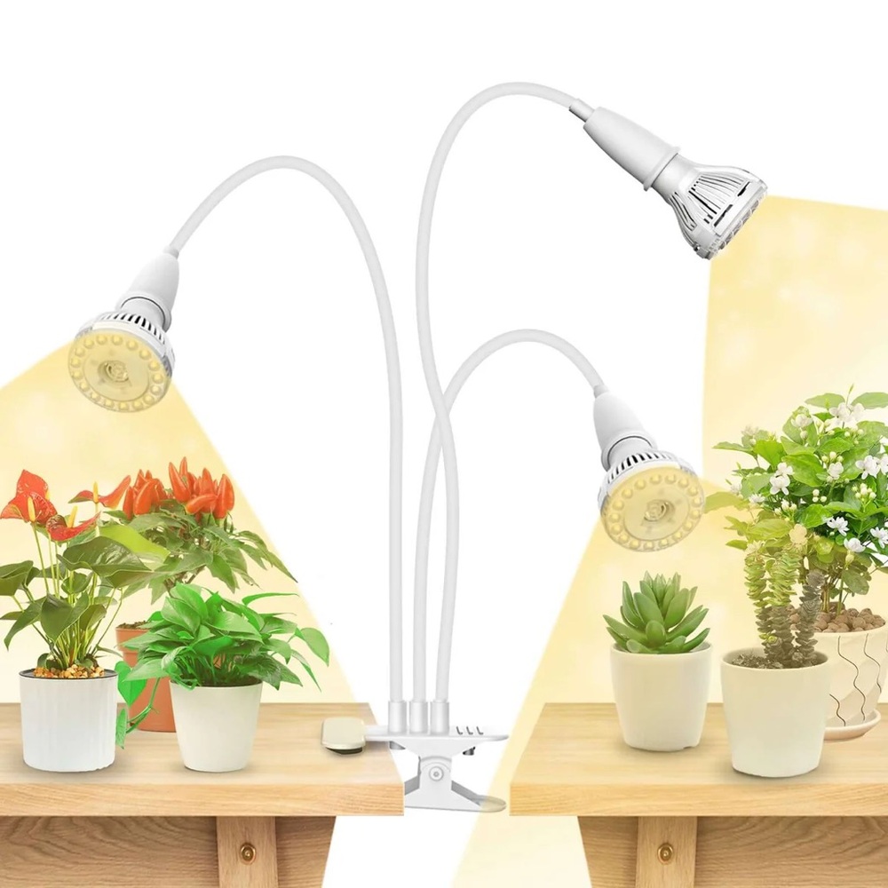 SANSI: 30W Adjustable 3-Head Clip-on LED Grow Light